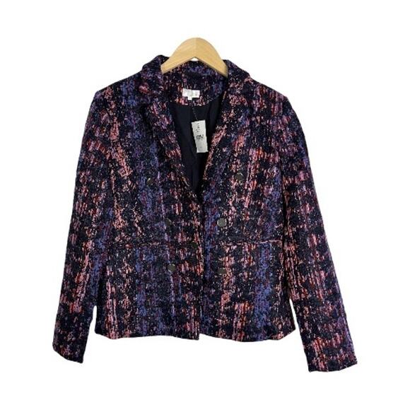 NWT Ecru Textured Blazer Lady Jacket - Size Large - Picture 3 of 9